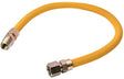 B & K ProLine Series G038YE101136RP Gas Connector, 1/2 in, MIP x FIP, Stainless Steel, Epoxy-Coated, 36 in L, 1/2 in OD