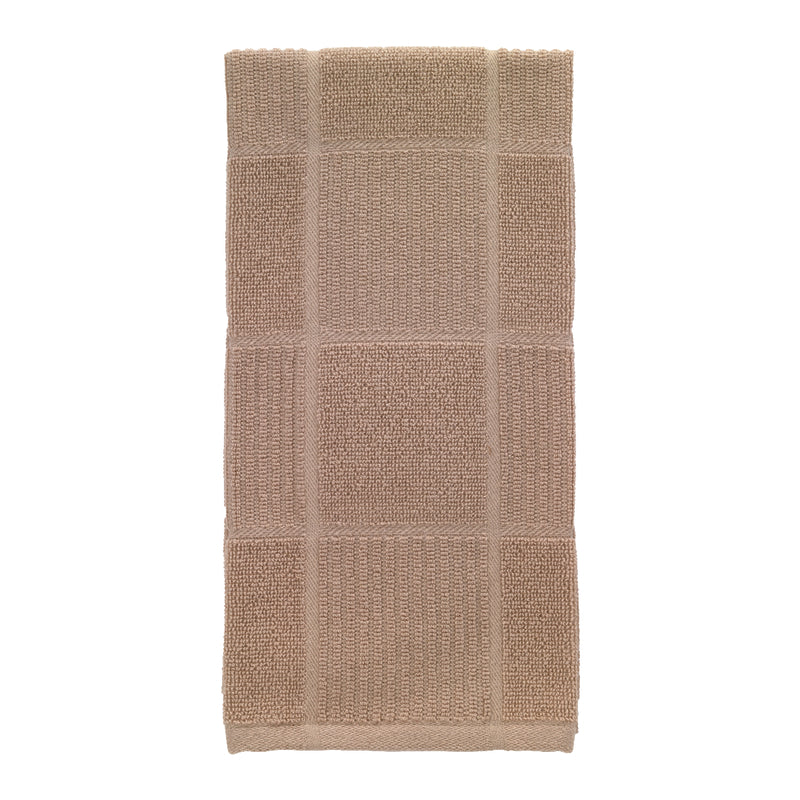 T-Fal Sand Cotton Checked Parquet Kitchen Towel 1 pk, Pack of 6