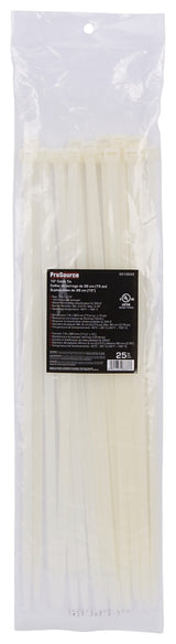 ProSource CV380-253L Cable Tie, 96 mm Max Bundle Dia, Self-Lock Locking, Nylon, Clear