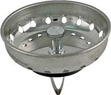 Plumb Pak PP820-50 Basket Strainer with Spring Style Post, 3.15 in Dia, Stainless Steel