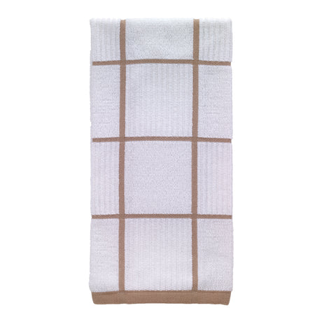 T-Fal Sand Cotton Checked Parquet Kitchen Towel 1 pk, Pack of 6