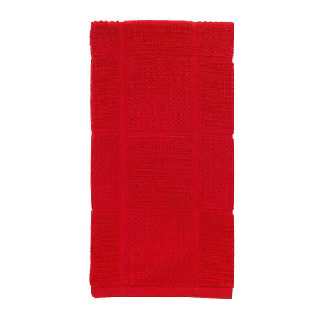 T-Fal Red Cotton Checked Parquet Kitchen Towel 1 pk, Pack of 6