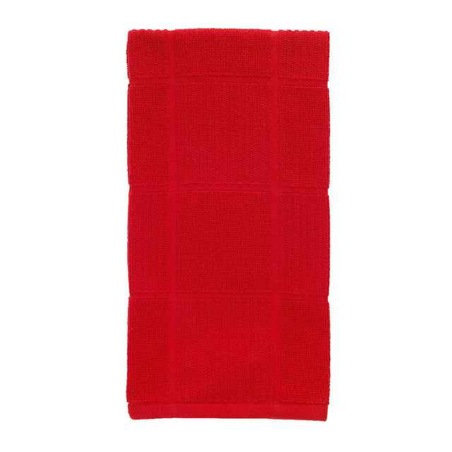 T-Fal Red Cotton Checked Parquet Kitchen Towel 1 pk, Pack of 6