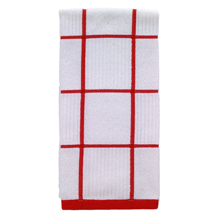 T-Fal Red Cotton Checked Parquet Kitchen Towel 1 pk, Pack of 6