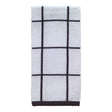 T-Fal Charcoal Cotton Checked Parquet Kitchen Towel 1 pk, Pack of 6