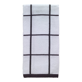 T-Fal Charcoal Cotton Checked Parquet Kitchen Towel 1 pk, Pack of 6