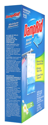 DampRid FG80FSSB Hanging Moisture Absorber, 15.4 oz Box, Solid, Odorless, Fresh Scent