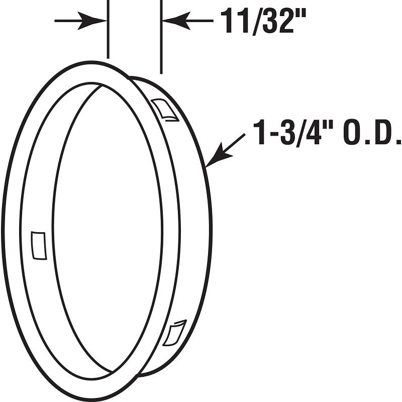 Prime-Line N 7205 Door Pull, 7/16 in D, Steel, Bronze, Pack of 6