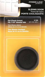 Prime-Line N 7205 Door Pull, 7/16 in D, Steel, Bronze, Pack of 6