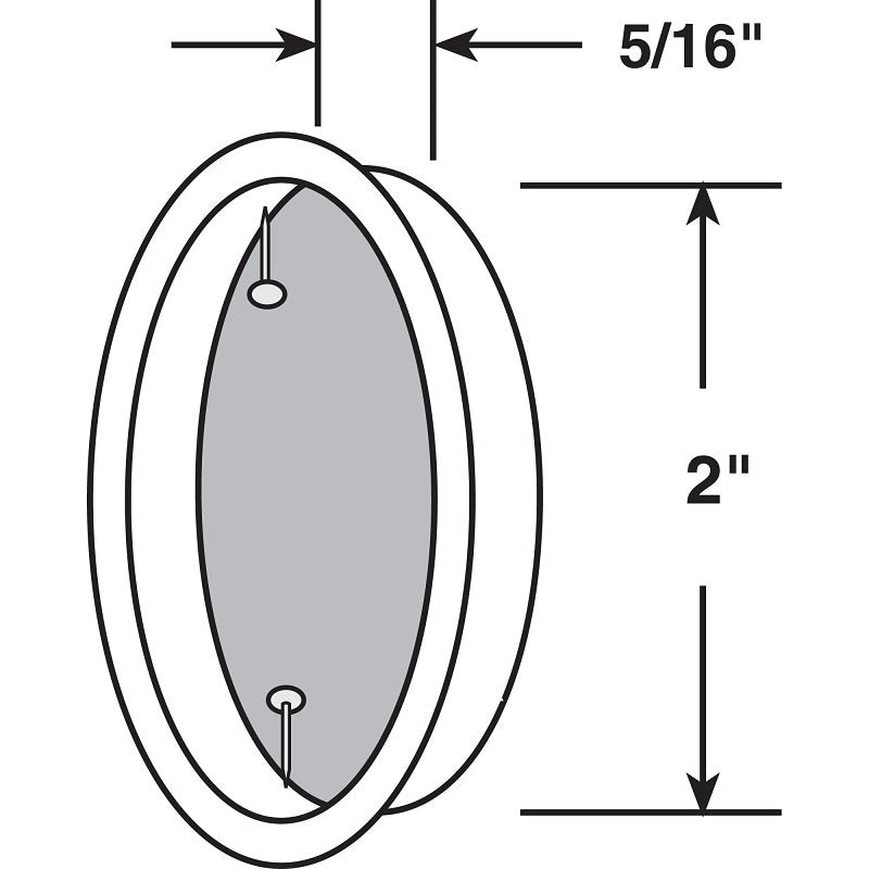 Prime-Line N 7208 Door Pull, 2 in Dia, 5/16 in D, Steel, Bronze