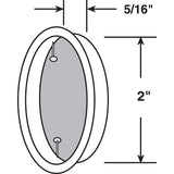Prime-Line N 7208 Door Pull, 2 in Dia, 5/16 in D, Steel, Bronze