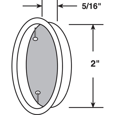 Prime-Line N 7208 Door Pull, 2 in Dia, 5/16 in D, Steel, Bronze