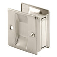Prime-Line N 7238 Pocket Door Pull, 1-3/8 in W, 2-1/2 in D, 2-3/4 in H, Brass, Satin Nickel