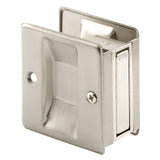 Prime-Line N 7238 Pocket Door Pull, 1-3/8 in W, 2-1/2 in D, 2-3/4 in H, Brass, Satin Nickel
