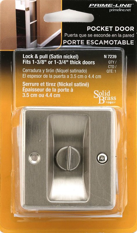 Prime-Line N 7239 Privacy, Brass, Satin Nickel