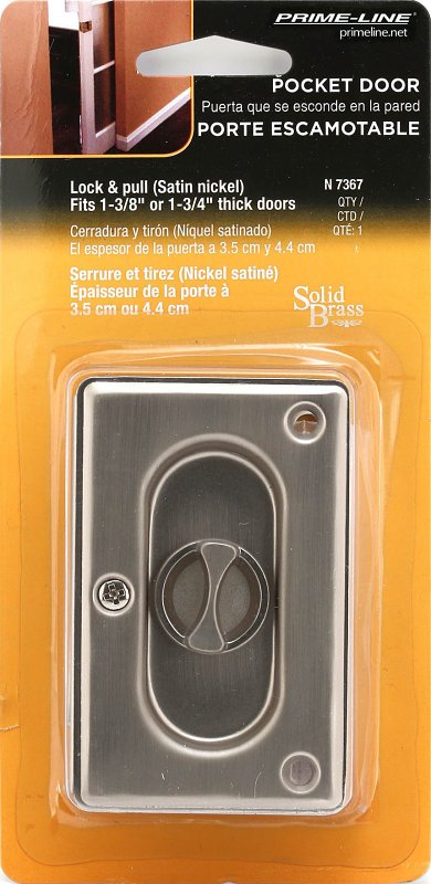 Prime-Line N 7367 Privacy, Brass, Satin Nickel