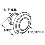 Prime-Line N 7385 Pull Knob, Zinc, Classic Bronze