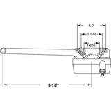 Prime-Line TH 23020 Window Operator, Left, Zinc, Bronze