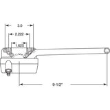 Prime-Line TH 23023 Window Operator, Right, Zinc, Bronze