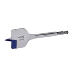 Irwin SPEEDBOR 88824 Spade Drill Bit, 1-1/2 in Dia, 6 in OAL, Standard Length, Flat Flute, 1/4 in Dia Shank, Hex Shank