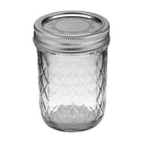 Ball Quilted Crystal Regular Mouth Jelly Jar 8 oz 12 pk