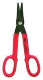 Wiss V19N Tinner Snip, 13 in OAL, 3 in L Cut, Compound Cut, Steel Blade, Cushion Grip Handle, Red Handle