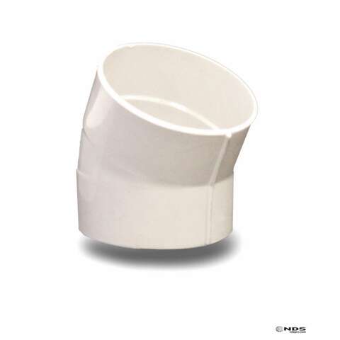 NDS Schedule 35 4 in. Hub each X 4 in. D Hub PVC Elbow 1 pk