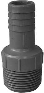 Boshart UPPRA-1007 Pipe Adapter, 1 x 3/4 in, MIP x Insert, Polyethylene