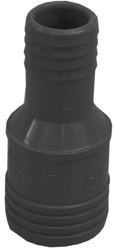Boshart UPPRC-1510 Reducing Pipe Coupling, 1-1/2 x 1 in, Insert, Polypropylene, Gray