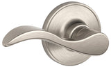 Schlage J Series J10SEV619 Passage Lever, Mechanical Lock, Satin Nickel, Metal, Residential, 3 Grade, 7/8 in Housing Dia