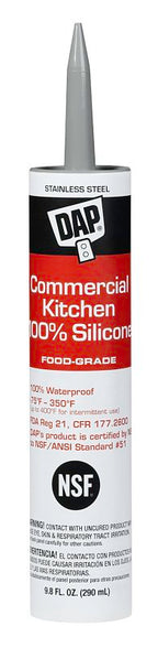 DAP 08660 Silicone Sealant, -75 to 350 deg F, 9.8 oz Cartridge