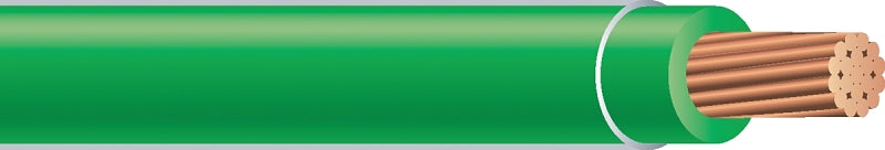 Southwire 22959152 Series Building Wire, Green Sheath, 14 AWG Wire, 100 ft L, Copper Conductor, PVC Insulation