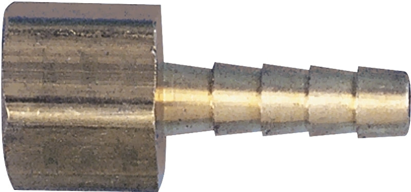 Tru-Flate 21-222 Air Hose Fitting, 1/4 in, FNPT x Barb, Brass