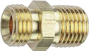 Tru-Flate 21-595 Hose Adapter, 1/4 in, MNPT x MNPS, Brass