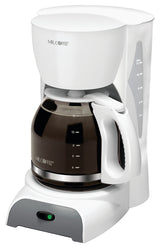 Mr. Coffee SK12-RB Coffee Maker, 11.76 in W, 12.56 in H, 8.43 in D, 12 Cups, 900 W, White