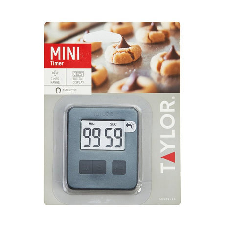 Taylor 5842N15 Timer, LCD Display, 0 min 0 sec to 99 min 59 sec, Gray