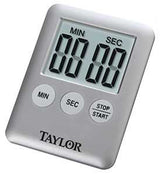 Taylor 5842N15 Timer, LCD Display, 0 min 0 sec to 99 min 59 sec, Gray