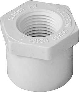 IPEX 435724 Reducing Bushing, 1 x 1/2 in, Spigot x FPT, White, SCH 40 Schedule, 150 psi Pressure