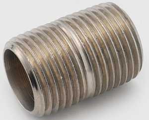 Anderson Metals 38300-16 Pipe Nipple, 1 in, NPT, Brass, SCH 40 Schedule, 630 psi Pressure, 1-1/2 in L