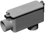 Carlon E986E-CTN Conduit Body, 3/4 in Hub, 5-9/32 in OAL, PVC, Gray, Includes: Foam-in-Place Gasket