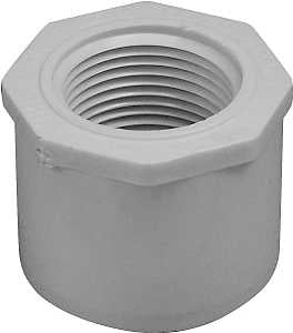 IPEX 435731 Reducing Bushing, 1-1/2 x 1 in, Spigot x FPT, White, SCH 40 Schedule, 150 psi Pressure