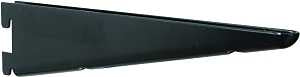 Knape & Vogt 182 Series 182 BLK 9 Shelf Bracket, 9.23 in L, Steel, Black