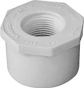 IPEX 435735 Reducing Bushing, 2 x 1 in, Spigot x FPT, White, SCH 40 Schedule, 150 psi Pressure