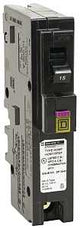 Square D HOM115PDFC Circuit Breaker, Dual Function, Mini, 15 A, 1-Pole, 120 V, Plug