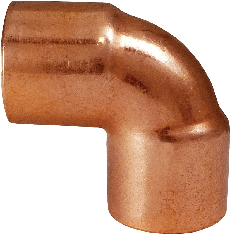 Nibco W01430T Pipe Elbow, 1/4 in, Sweat, 90 deg Angle, Copper