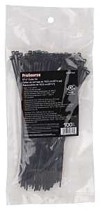 ProSource CV165W-1003L Cable Tie, 39 mm Max Bundle Dia, Self-Lock Locking, Nylon, Black