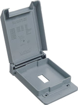 Carlon E98SSCN-CAR Device Cover, 4-53/64 in L, 3-11/16 in W, Rectangular, 1-Gang, Plastic, Gray, Textured