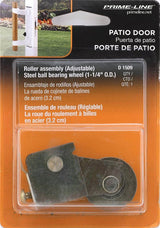 Prime-Line D 1509 Roller Assembly, 1-1/4 in L x 9/16 in W x 1-9/32 in H Dimensions, 1-1/4 in Dia Roller, Steel