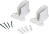 ClosetMaid 6620 Wall Bracket, Resin, White, Includes: (2) Wall Brackets, (4) Pins, (4) Anchors