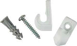 ClosetMaid 7546 Wall Clip, Resin, White, Wall